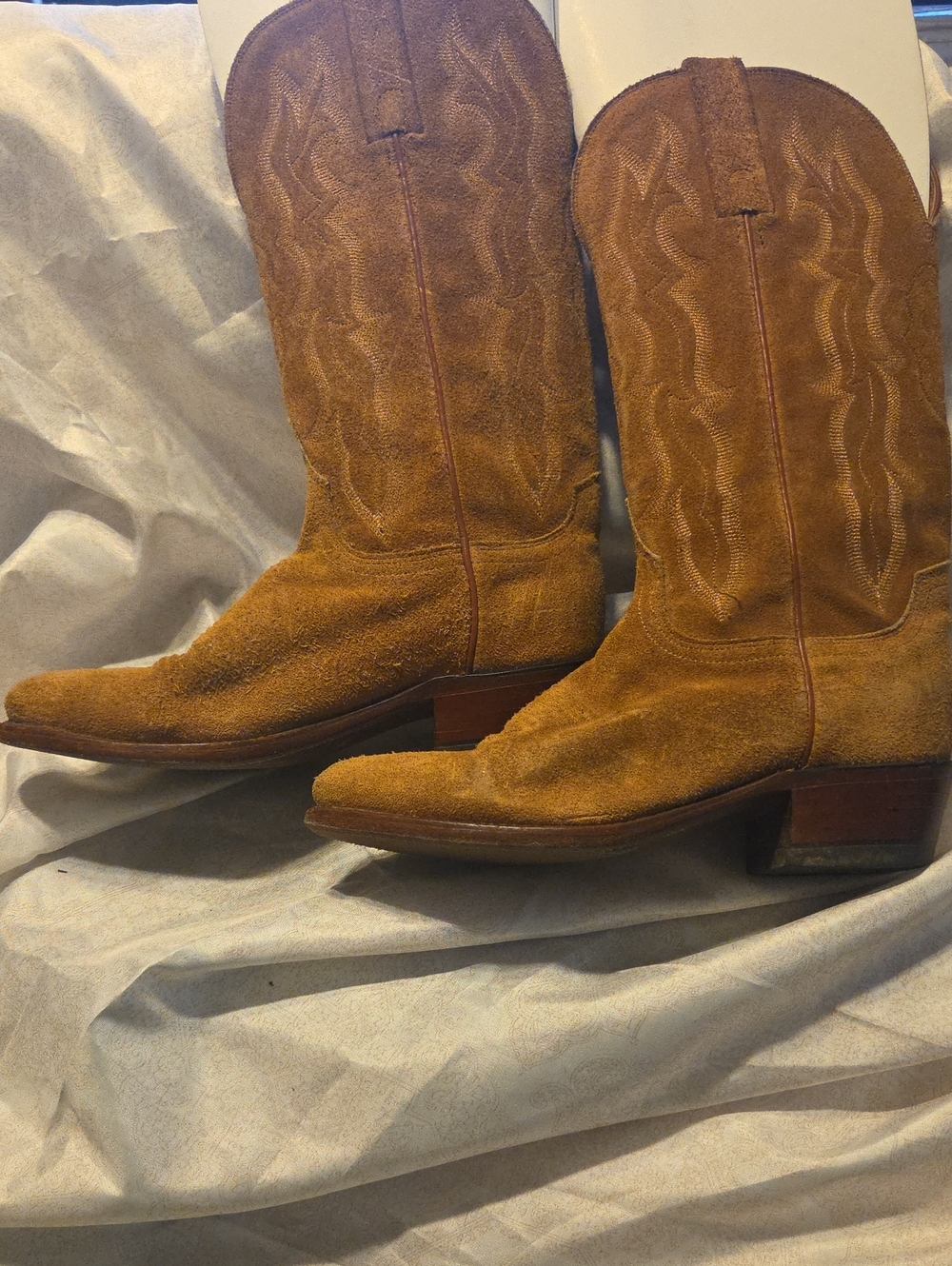 Lucchese Classic Brown Suede Cowboy Boots